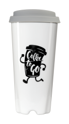 Coffee to go Becher (weiß), ca. 0,4 l 