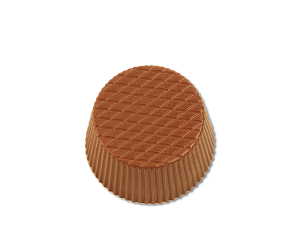 Praline ronde avec des lignes 