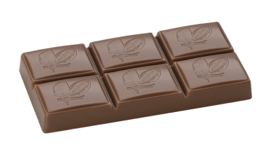 Täfelchen mit Kakaoschote 