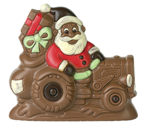 "Weihnachtsmann auf Traktor" 