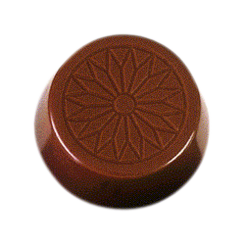 Praline rund mit Blume 