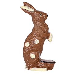 Sitting rabbit with basket 