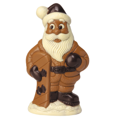 Père Noël avec snowboard 