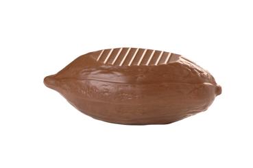 Cacao pod with flat base 
