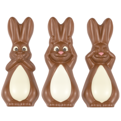 Drei weise Hasen "Aramis", "Athos" und "Porthos" 