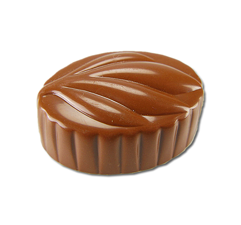 Product image of the product “Oval praline with leaf ”