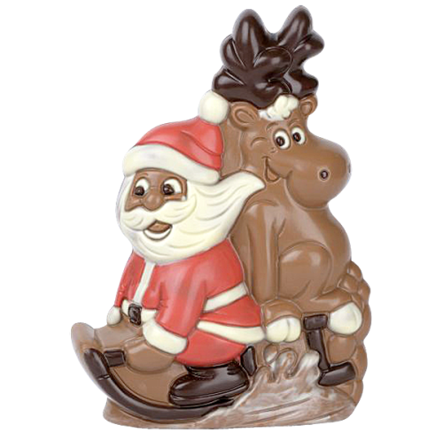 Artikelbild des Artikels “Weihnachtsmann mit Elch auf Schlitten “