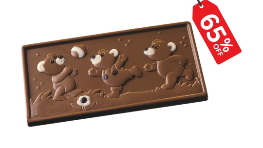 Tablette avec des ours en relief 