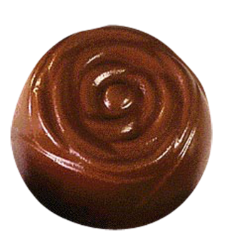 Round praline with rose 