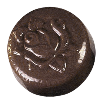 Praline ronde avec une rose 