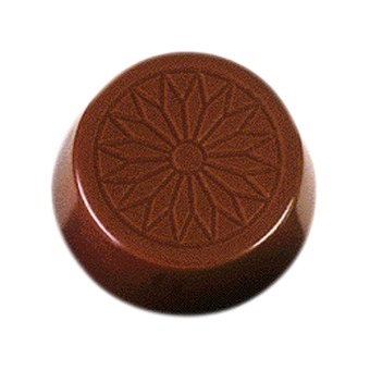 Round praline with flower 