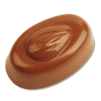 Oval praline with almond 