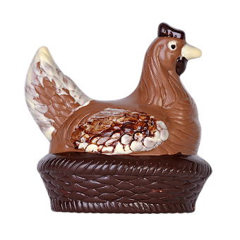 Poule avec panier 