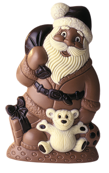 Père Noël avec ours en peluche 