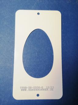 Flat polycarbonate sheet for "Egg, 134 x 89 mm" 