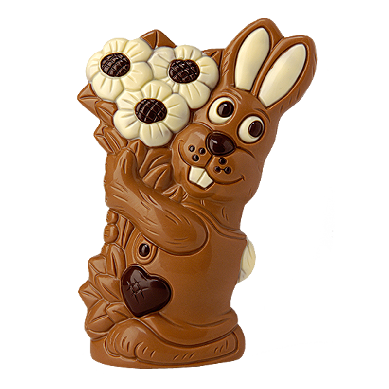 Brunner Schokoladenformen | Hase mit Blumenstrauß | Online Shop