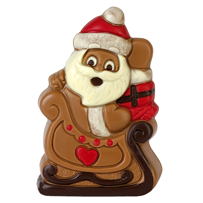 Brunner Schokoladenformen | Weihnachtsmann mit Schlitten | Online Shop | Weihnachtsmänner